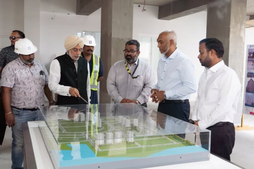 President Muizzu Inspects Progress of 4,000-Unit Housing Project in Hulhumalé Phase II