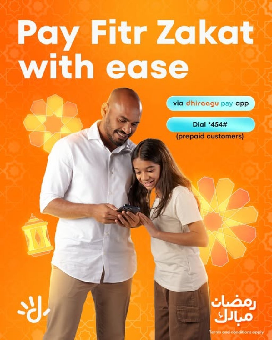 Dhiraagu Makes Fitr Zakat Payment Fast and Effortless This Ramadan Through DhiraaguPay and DhiraaguApp