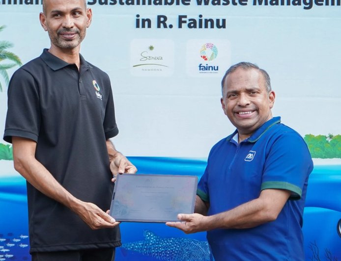 Maldives Islamic Bank and Soneva Namoona Successfully Complete Sustainable Waste Management Programme in R. Fainu
