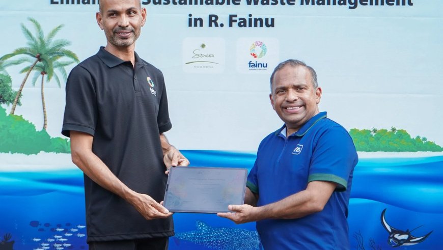 Maldives Islamic Bank and Soneva Namoona Successfully Complete Sustainable Waste Management Programme in R. Fainu