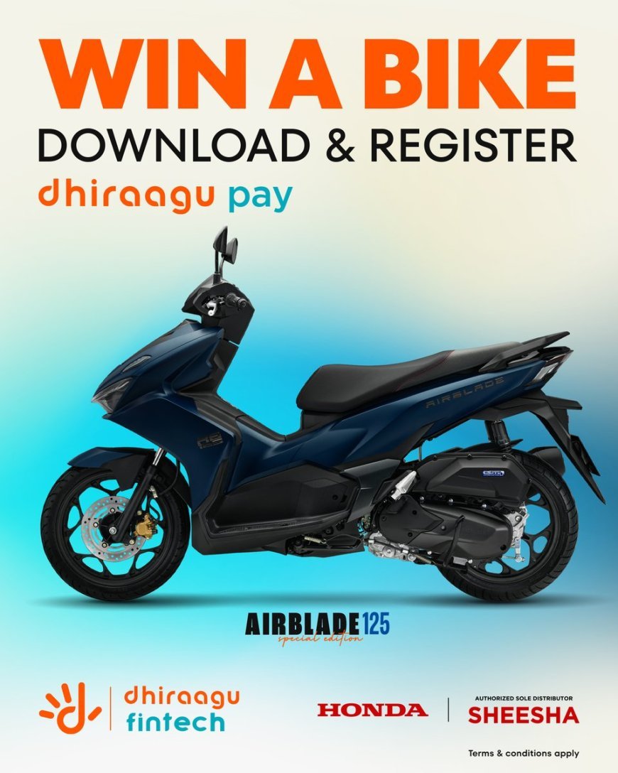 DhiraaguPay and Sheesha Launch Promotion Offering Honda Air Blade 125 Special Edition as Grand Prize